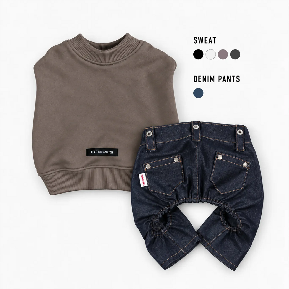 SWEAT × DENIM PANTS